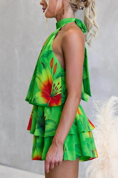 MADRID – Halter Backless Romper – 7106