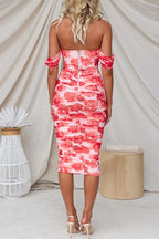 FLORENCE – Off Shoulder Midi Dress – 1663