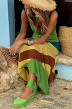 SALERNO – V Neck Maxi Dress – 7602