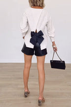 RIGA – Bow Back Cut Out Top – 4019