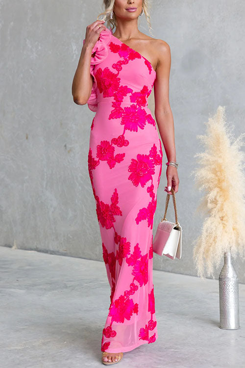 NAPLES – One Shoulder Maxi Dress – 6869