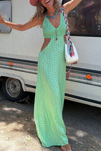 SANTORINI – Halter Maxi Dress – 4823