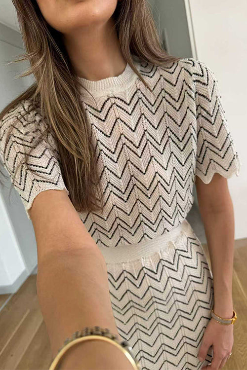 PALERMO – Crewneck Zigzag Top – 2068