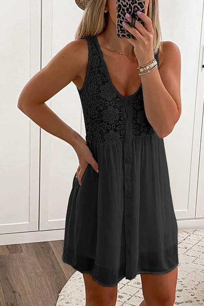 MONTPELLIER – Lace Swing Tank Dress – 8540