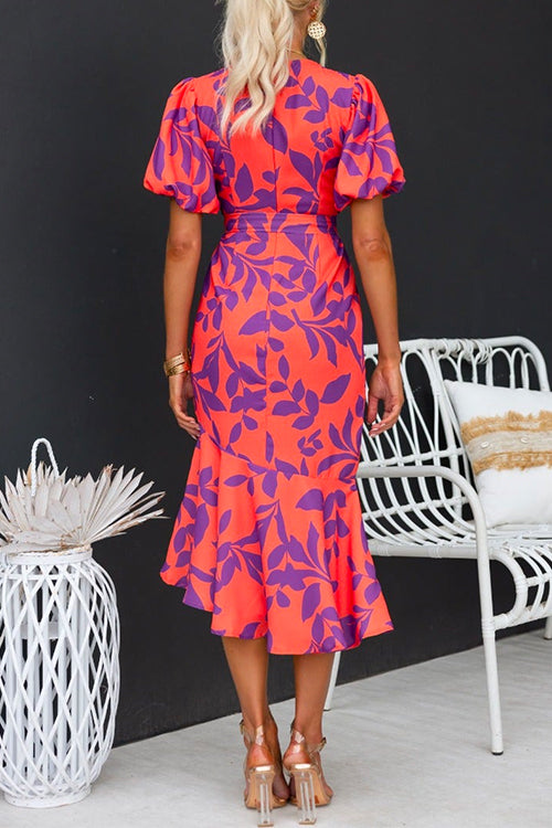 MARBELLA – Tie Waist Midi Dress – 5797