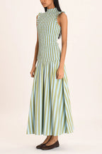 PORTO – Striped Midi Dress – 8604
