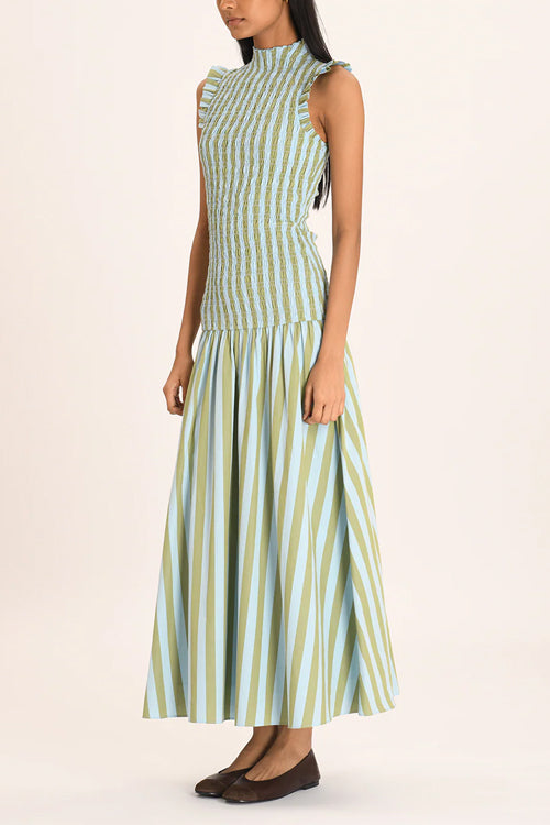 PORTO – Striped Midi Dress – 8604