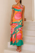 VALENCIA – Asymmetric Maxi Dress – 5614