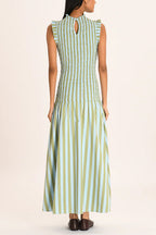 PORTO – Striped Midi Dress – 8604