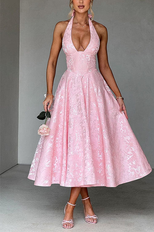 DUBROVNIK – Halter Midi Dress – 7465