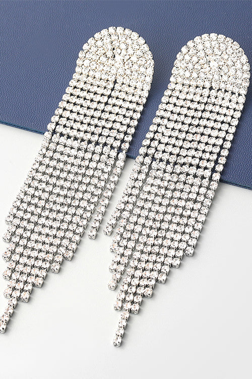 SALERNO – Rhinestone Tassel Earrings – 2984