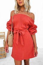 POSITANO – Off Shoulder Mini Dress – 5818