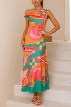 VALENCIA – Asymmetric Maxi Dress – 5614