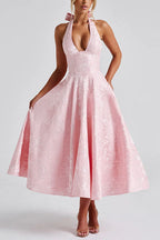 DUBROVNIK – Halter Midi Dress – 7465