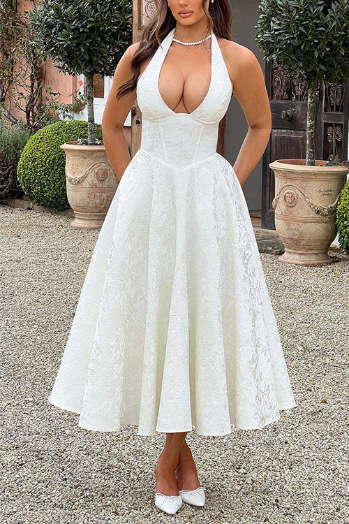 DUBROVNIK – Halter Midi Dress – 7465