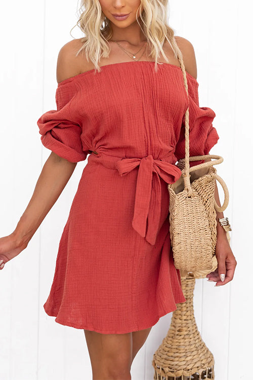 POSITANO – Off Shoulder Mini Dress – 5818