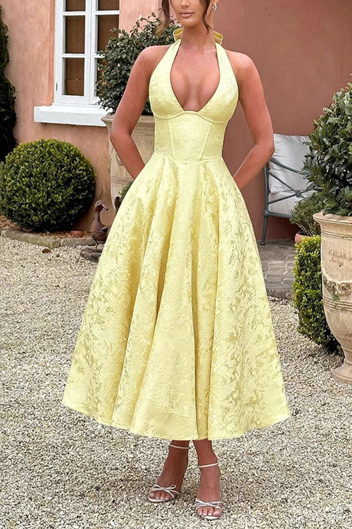 DUBROVNIK – Halter Midi Dress – 7465