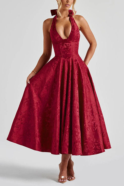 DUBROVNIK – Halter Midi Dress – 7465