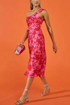 PORTO – Twist Front Midi Dress – 4263