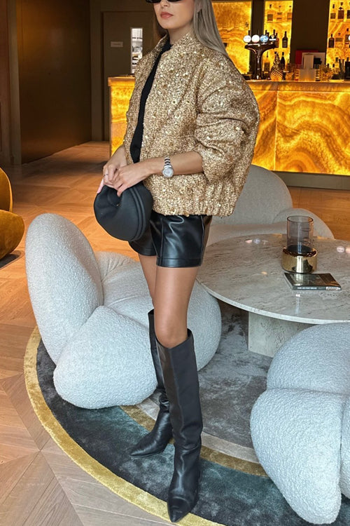 PRAGUE – Sequin Bomber Jacket – 8694