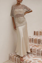 FORMENTERA – Crochet Sequin Top – 7243