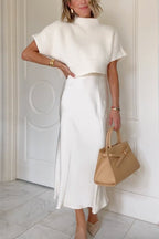 VALLETTA – High Rise Satin Skirt – 8975