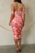 MARSEILLE – Off Shoulder Midi Dress – 3593