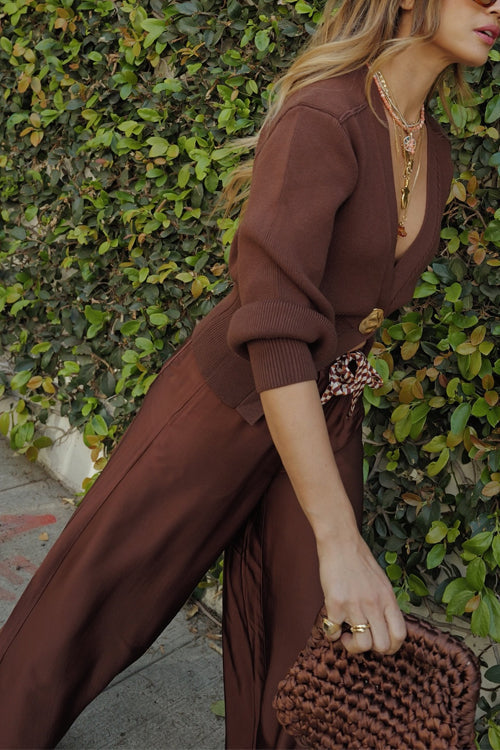 BUDAPEST – V-Neck Button Sweater – 9946