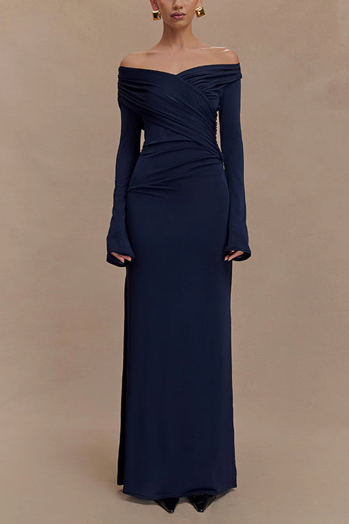 ALICANTE – Off-Shoulder Maxi Dress – 1154