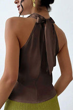 IBIZA – Satin Cowl Neck Top – 5500