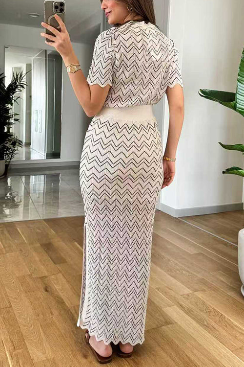 PALERMO – Crewneck Zigzag Top – 2068