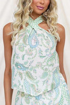 VENICE – Halter Paisley Top – 9385