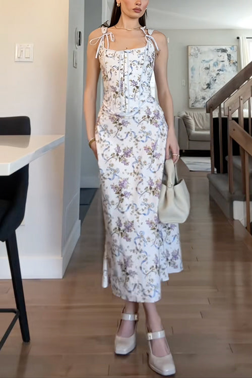 LISBON – Floral Midi Dress – 8682