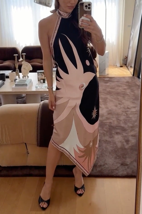 SALERNO – Halter Midi Dress – 4119