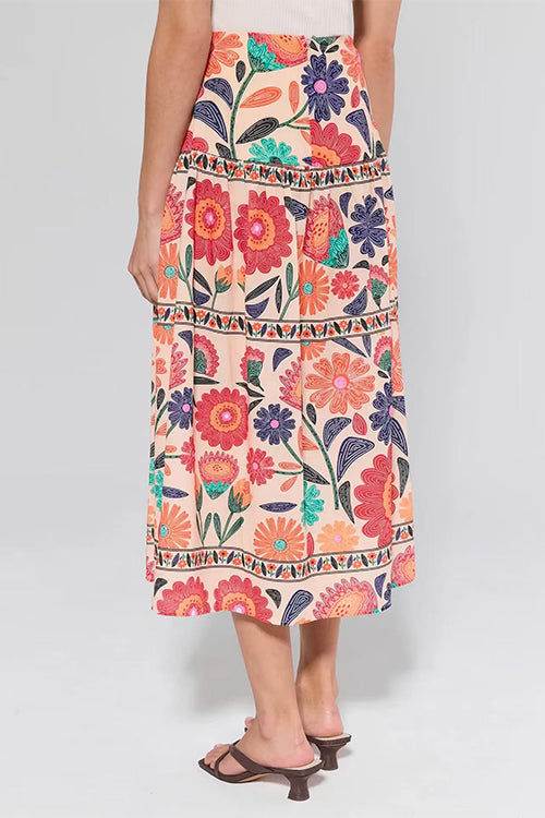 MARSEILLE – High Rise Midi Skirt – 6008