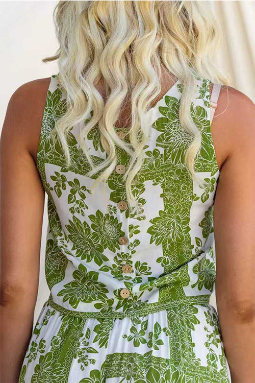 SANTORINI – Sleeveless Floral Top – 4269