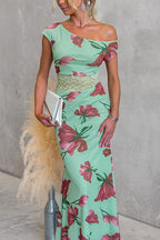 SALERNO – Asymmetrical Maxi Dress – 8261