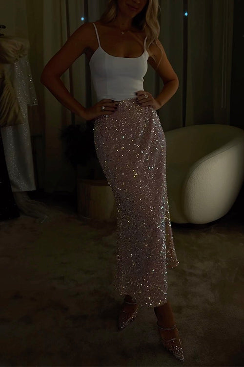 CAPRI – Sequin Midi Skirt – 1242