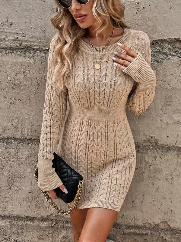 SOFIA – Cable Knit Mini Dress – 5923