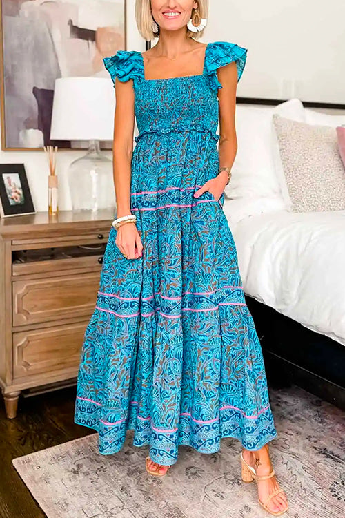 CORFU – Printed Maxi Dress – 8765