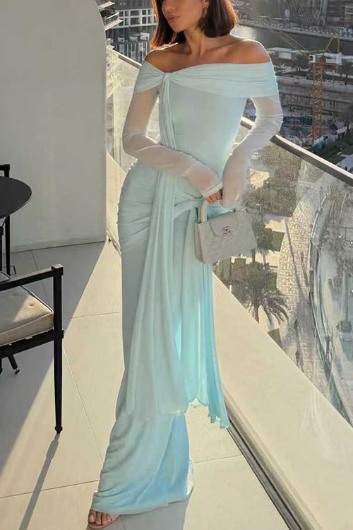 CORFU – Off Shoulder Maxi Dress – 8480