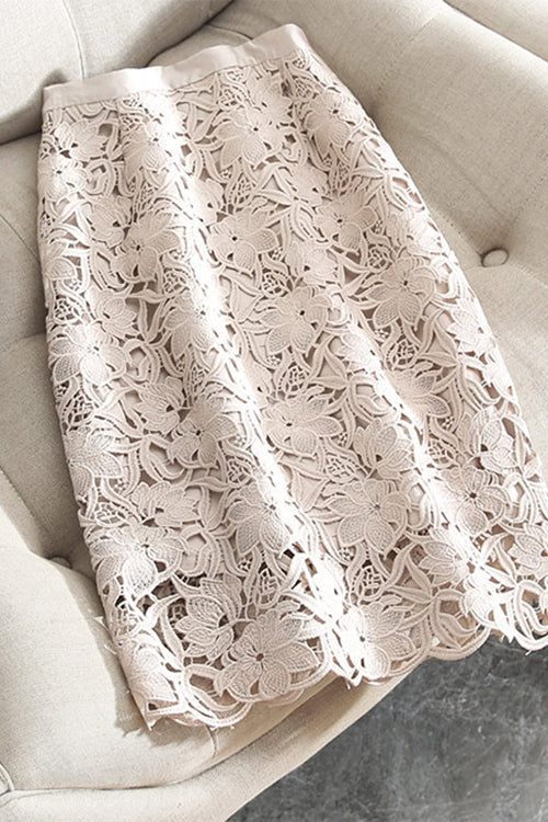 VENICE – Lace Midi Skirt – 9927