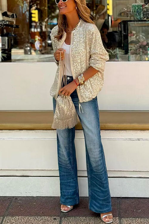 EDINBURGH – Sequin Bomber Jacket – 3987