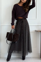 CAPRI – Polka Dot Maxi Skirt – 9171