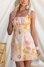 PORTO – Square Neck Mini Dress – 3572