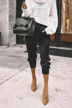 MADRID – High Waist Satin Joggers – 2553