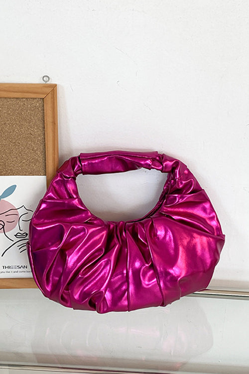 VALLETTA – Metallic Ruched Handbag – 9092