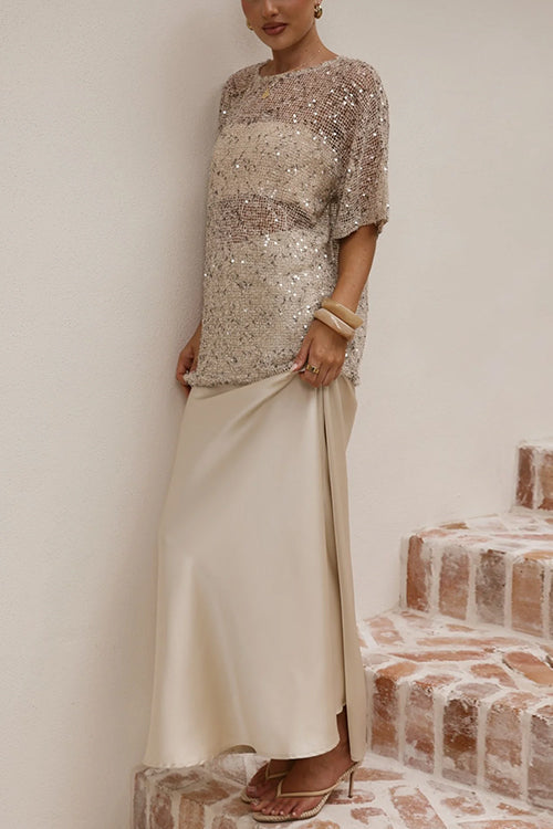 FORMENTERA – Crochet Sequin Top – 7243