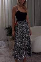 WARSAW – High Rise Sequin Midi Skirt – 3845