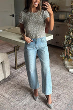 PALMA – Rhinestone Straight Leg Pants – 3342